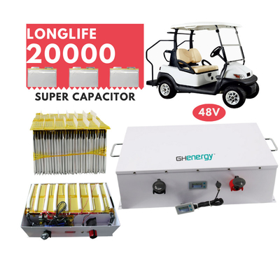 Paquete estupendo del condensador de la batería 48V 1050WH Graphene del condensador del carro de golf