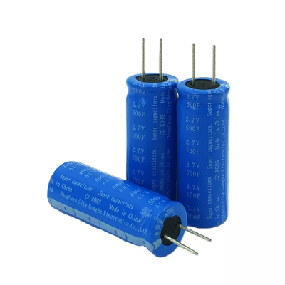batería solar radial de 2.7v Supercapacitor, 500f célula solar Supercapacitor
