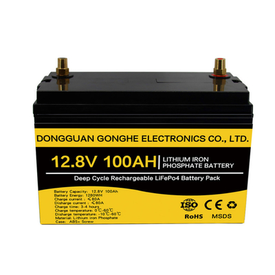 Litio profundo impermeable Ion Battery Cells Rechargeable 12.8v 100ah del ciclo