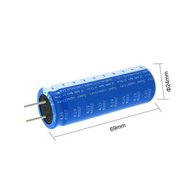 capa eléctrica doble de la batería estupenda radial del condensador de 4.2V 4000F para el sistema de energía casero