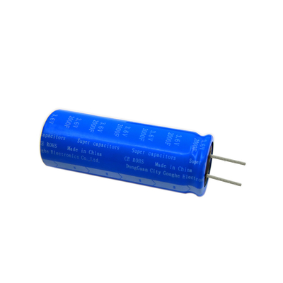 Batería radial eléctrica doble 3.6v 2000f de los condensadores del faradio de la capa