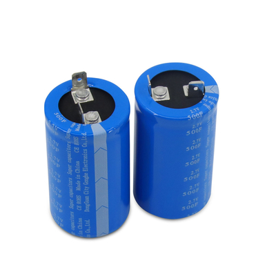 Orificio pasante Super Capacitor Baterías Lug 2.7 Volt 500 Farad Reemplazo